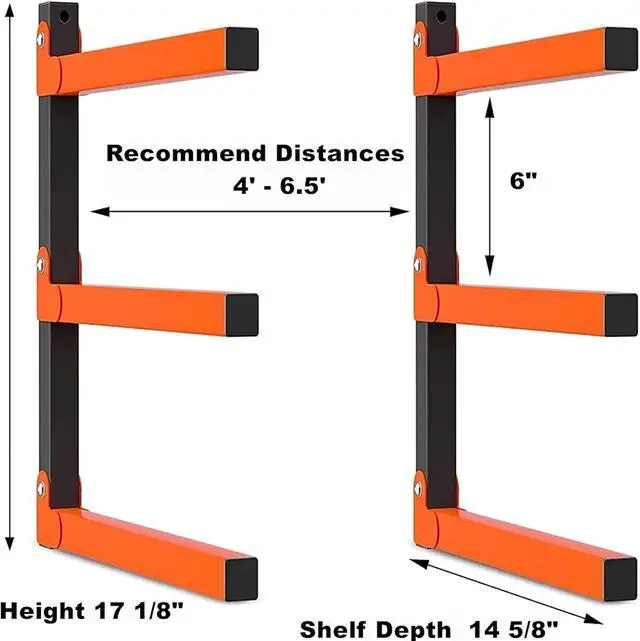 Alt view image 4 of 7 - WALMANN Wall Mount Heavy Duty Lumber Racks, Lumber Storage Rack