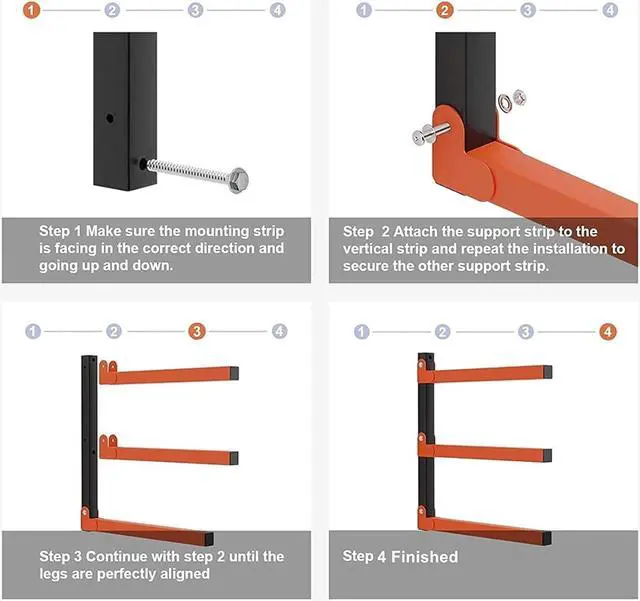 Alt view image 5 of 7 - WALMANN Wall Mount Heavy Duty Lumber Racks, Lumber Storage Rack