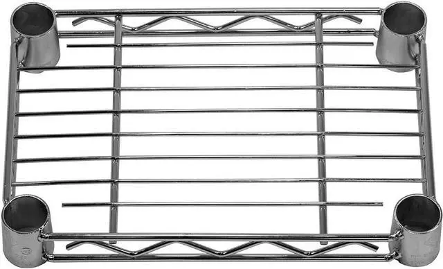 Alt view image 3 of 6 - Shelving Inc. 8" d x 12" w Chrome Wire Shelving with 2 Tier Shelves