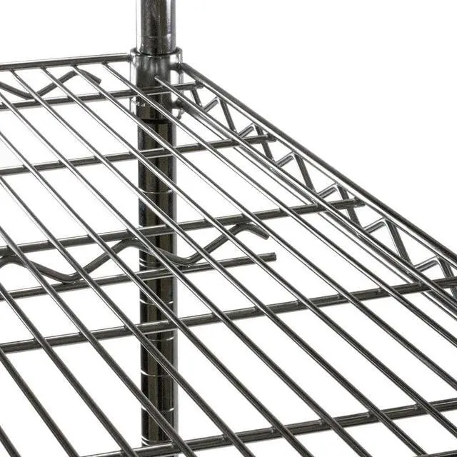 Alt view image 5 of 6 - Shelving Inc. 8" d x 12" w Chrome Wire Shelving with 2 Tier Shelves