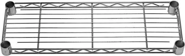 Alt view image 3 of 5 - Shelving Inc. 8" d x 24" w Chrome Wire Shelving with 3 Tier Shelves
