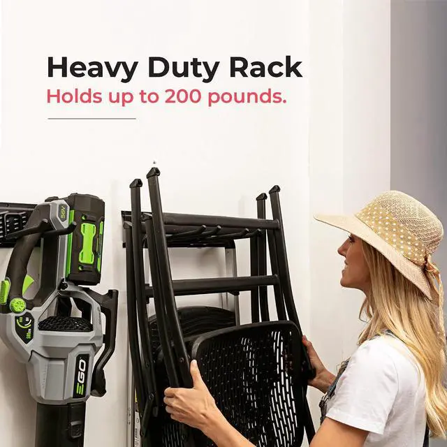 Alt view image 3 of 7 - TIDYME Garage Tool Organizer Wall Mount, 32", 2 Racks 4 Hooks, 200 lbs