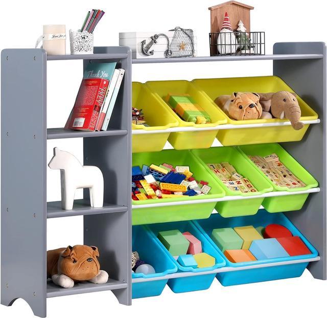 4-Tier Kids' Toy Storage selling Organizer Shelf Solid Wood, Children's Storage Cabinet