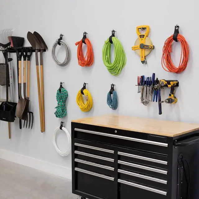 Alt view image 5 of 7 - StoreYourBoard Garage Hand Tool Organizer, Drill, Screw Driver and Wrench Sets, Hammer, Pliers, Wall Mount Storage Tool Tray, Heavy Duty Steel
