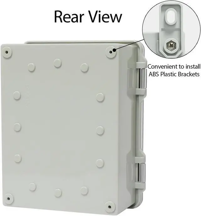 Alt view image 6 of 7 - ABS Plastic Dustproof Waterproof IP65 Junction Box Hinged Shell Universal Electrical Project Enclosure Gray, with PC Transparent Clear Cover 8.7 x 6.7 x 4.3inch(220 x170 x110mm)