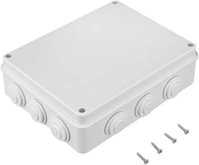 Main image of ABS Plastic Dustproof Waterproof IP65 Junction Box Universal Electrical Project Enclosure White 10"x7.9"x3.1"(255mmx200mmx80mm)
