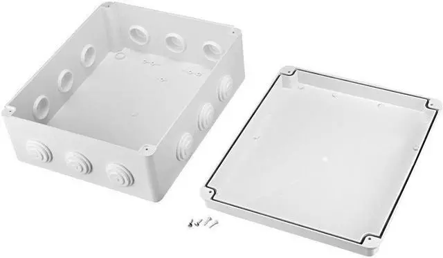 Alt view image 3 of 7 - ABS Plastic Dustproof Waterproof IP65 Junction Box Universal Electrical Project Enclosure White 10"x7.9"x3.1"(255mmx200mmx80mm)