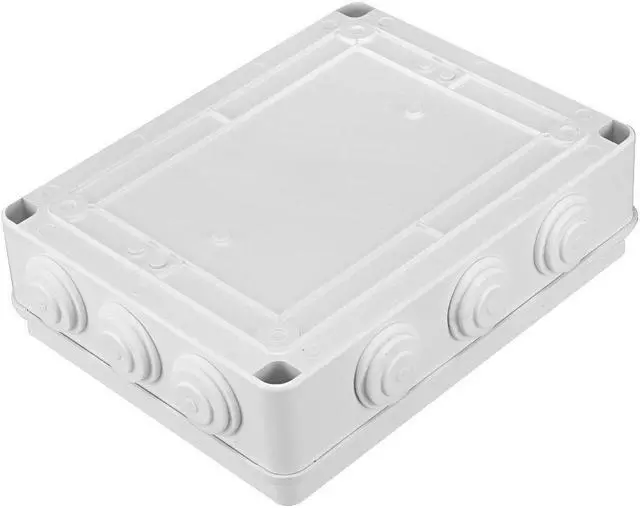 Alt view image 6 of 7 - ABS Plastic Dustproof Waterproof IP65 Junction Box Universal Electrical Project Enclosure White 10"x7.9"x3.1"(255mmx200mmx80mm)