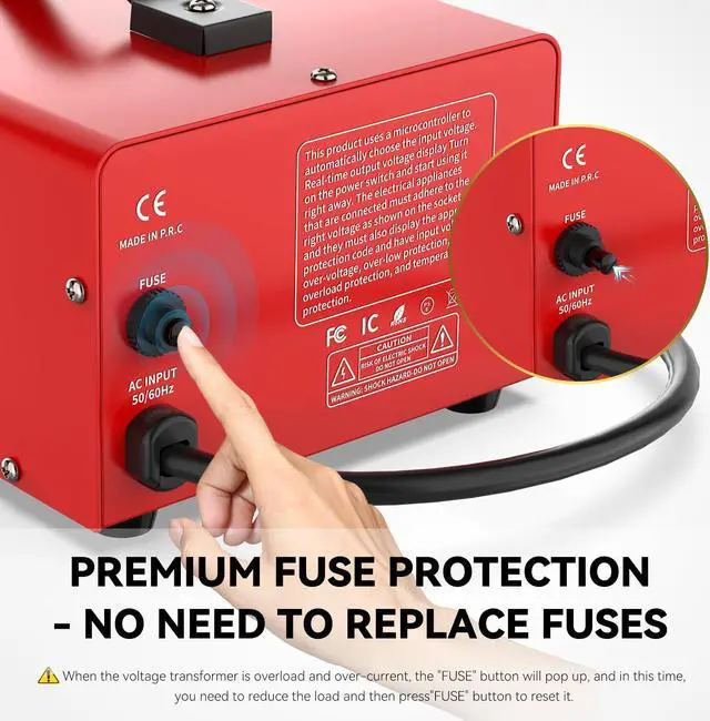 Alt view image 6 of 7 - Voltage Converter Auto Transformer Heavy Duty Step Up/Down Power Converter 220V to 110V, 110V to 220V with US Outlets, Universal Outlets, LCD Display, Circuit Breaker Protection8000W