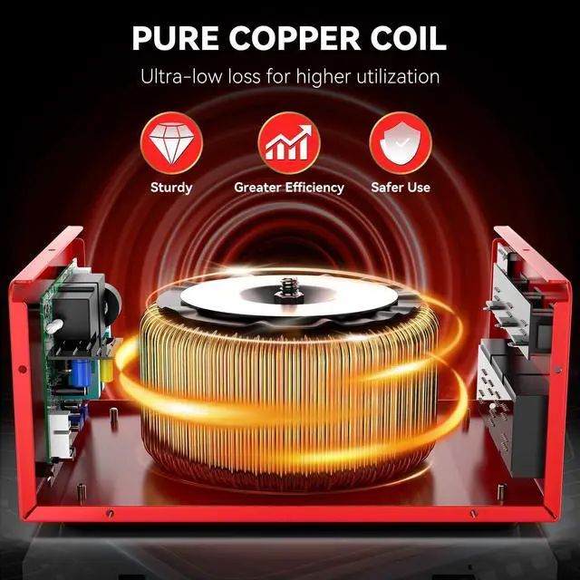 Alt view image 7 of 7 - Voltage Converter Auto Transformer Heavy Duty Step Up/Down Power Converter 220V to 110V, 110V to 220V with US Outlets, Universal Outlets, LCD Display, Circuit Breaker Protection8000W