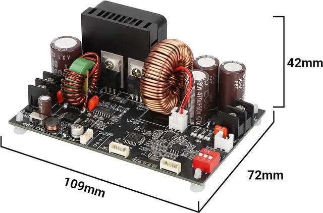 Alt view image 4 of 7 - DROK CNC DC Buck Converter with Meter, 6-70V to 0-60V 20A 1200W, DC 5V 9V 12V 24V 36V 48V 60V Fixed Output Voltage, Adjustable Power Supply Voltage Regulator Step Down Module