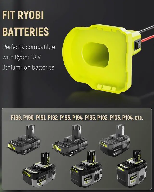 Alt view image 3 of 7 - Vibit 18 V to 12 V Step-Down Converter for Ryobi 18 V Battery, DC Power Adapter, Voltage Reducer Transformer 180 W Buck Converter Regulator for Golf Cart RC Car Truck Light & DIY