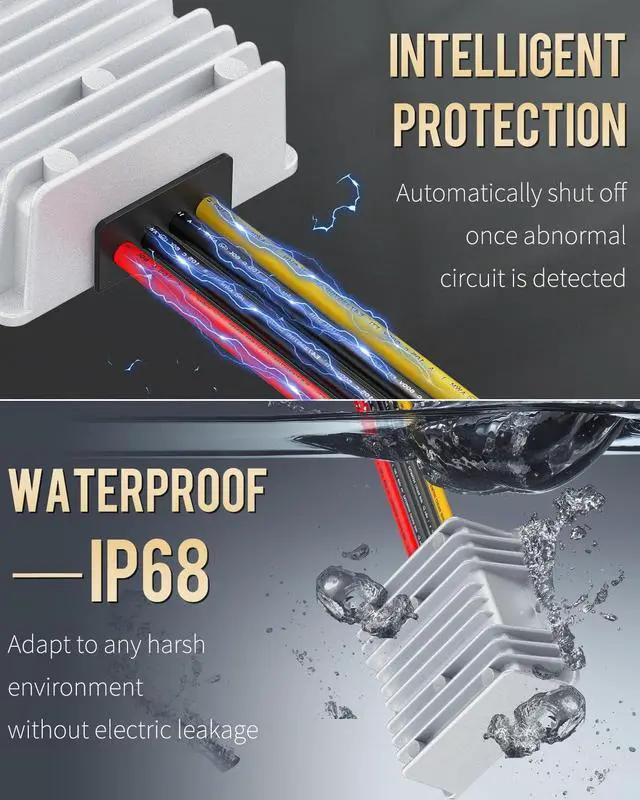 Alt view image 7 of 7 - Vibit 20 V to 12 V Step-Down Converter for Dewalt Battery, DC Power Adapter, Voltage Reducer Transformer 180 W Buck Converter Regulator for Golf Cart RC Car Truck Light & DIY (with Switch)