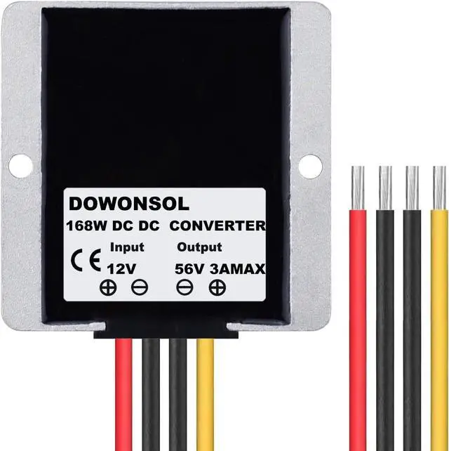 Alt view image 2 of 3 - DC Voltage Converter Regulator DC 12V(10V-16V) Step Up to 56V 3A 168W Waterproof Car Power Supply Electronic Boost Transformer for Golf Cart Club Car