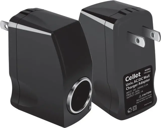Main image of Cellet AC to DC 12V Output Converter. AC/DC Power 110V- 120V AC to 12V DC Car Cigarette Lighter Power Converter. AC to DC Female Adapter (Not for Air-Pump, Compressor, Vacuum Cleaner)