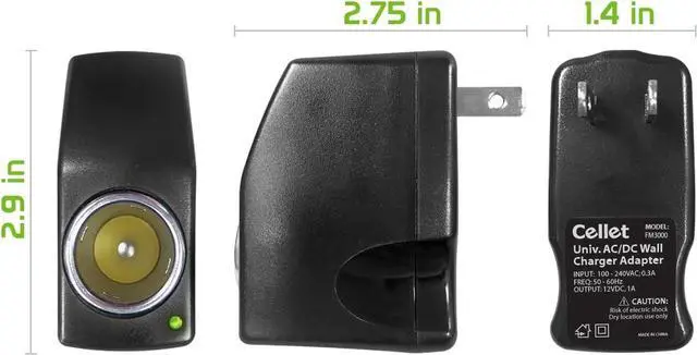 Alt view image 7 of 7 - Cellet AC to DC 12V Output Converter. AC/DC Power 110V- 120V AC to 12V DC Car Cigarette Lighter Power Converter. AC to DC Female Adapter (Not for Air-Pump, Compressor, Vacuum Cleaner)