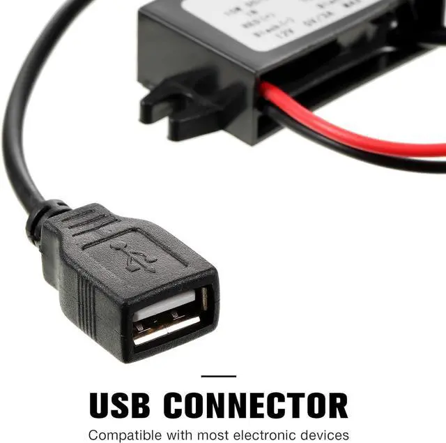 Alt view image 4 of 7 - 12V to 5V DC Converter Buck Module USB Output Power Adapter DC Power Adapter Converter DC to DC Regulator Car Power Converter(8 Pieces)