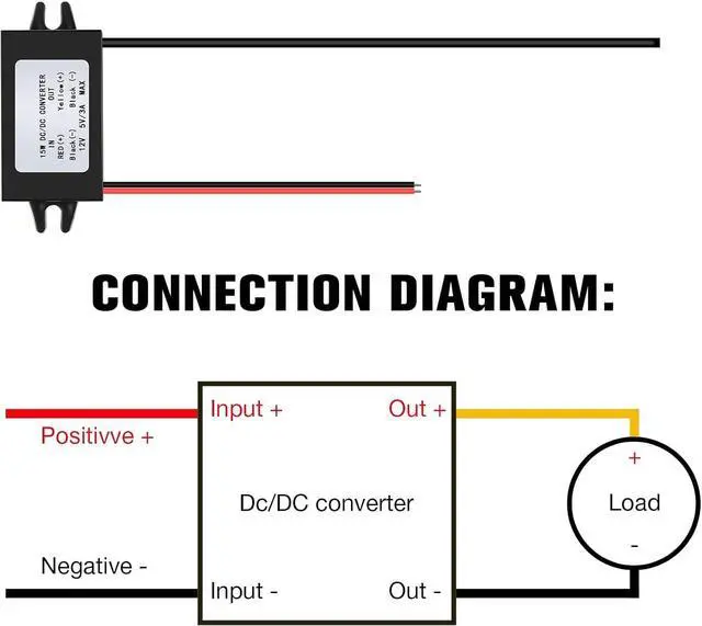 Alt view image 5 of 7 - 12V to 5V DC Converter Buck Module USB Output Power Adapter DC Power Adapter Converter DC to DC Regulator Car Power Converter(8 Pieces)