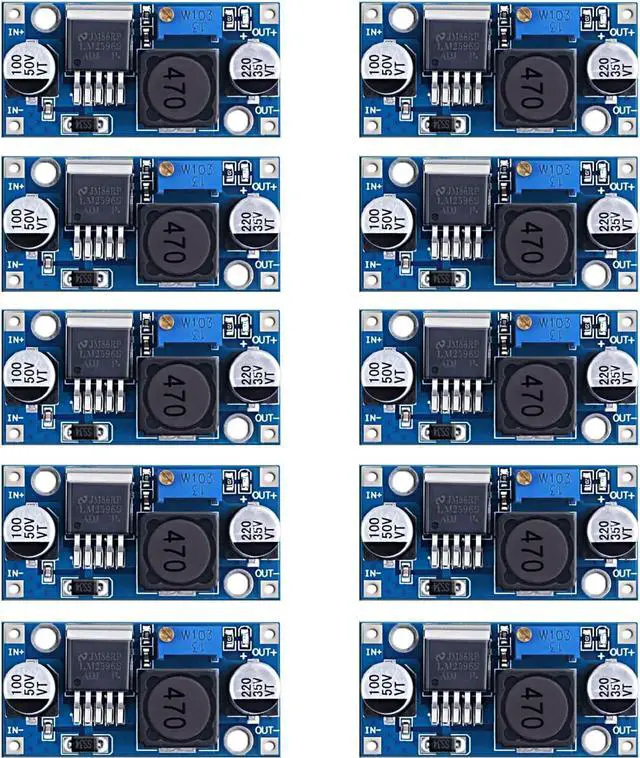 Main image of 10 Pack LM2596 DC-DC Adjustable Buck Converter 3.0-40V to 1.5-35V Power Supply Step Down Voltage Regulator Module