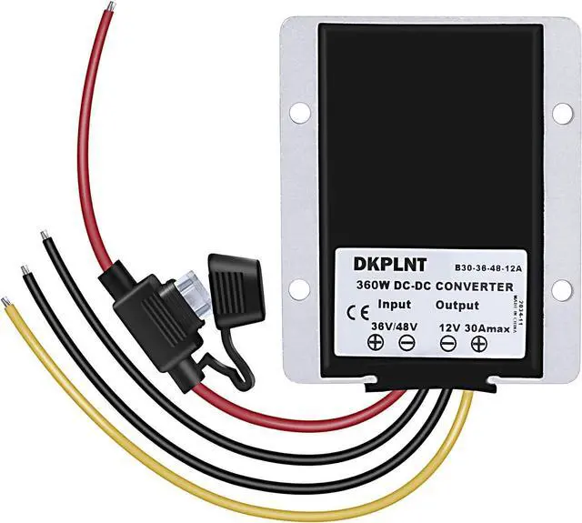 Alt view image 2 of 5 - 30A 360W 12v Golf Cart 48V 36V to 12V Converter Voltage Regulator Golf Cart Voltage Converter Waterproof