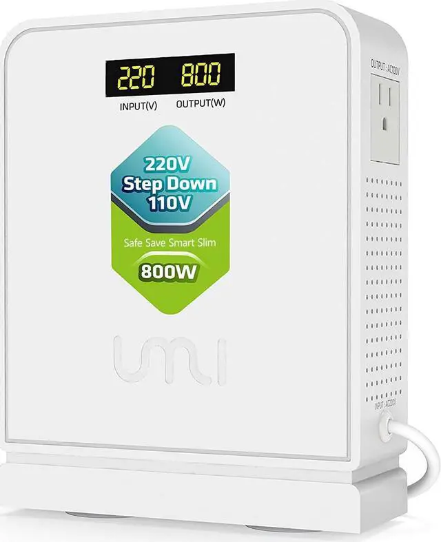 Main image of UMI Step Down Voltage Converter 800 Watts 220V to 110V for US Canada Japan Electrical Appliances Use in Europe and Asia 220-240v Power System - Adopt Toroidal Transformer - Stable and Safe