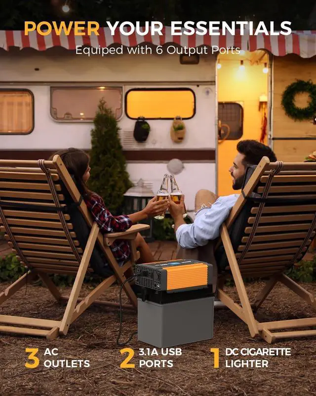 Alt view image 5 of 7 - Ampeak 2000W Power Inverter 6.2A Dual USB Ports 3AC Outlets Stable Voltage Output Inverter DC 12V to AC 120V 17 Protections for Truck, Hurricane, Rv