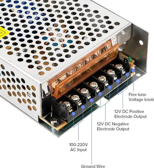 Alt view image 3 of 7 - BTF-LIGHTING AC100-240V to DC12V16.5A Max198W Switching Power Supply Device Transformer Adapter Converter for LED Strip Module,CCTV Camera,Security System,Radio,Cats