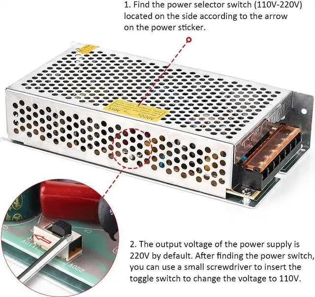 Alt view image 5 of 7 - BTF-LIGHTING AC100-240V to DC12V16.5A Max198W Switching Power Supply Device Transformer Adapter Converter for LED Strip Module,CCTV Camera,Security System,Radio,Cats