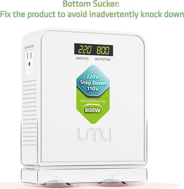 Alt view image 6 of 7 - UMI Step Down Voltage Converter 800 Watts 220V to 110V for US Canada Japan Electrical Appliances Use in Europe and Asia 220-240v Power System - Adopt Toroidal Transformer - Stable and Safe