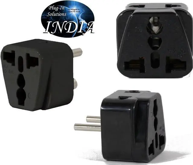 Alt view image 3 of 6 - US to India Travel Adapter Plug for USA/Universal to Asia Type E (C/F), M & D AC Power Plugs Pack of 3