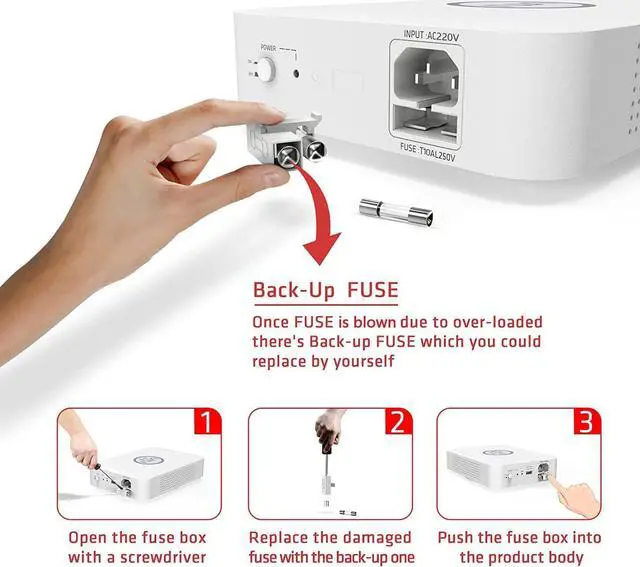 Alt view image 6 of 7 - UMI Step Down Voltage Converter, 220V to 110V, 500W, Good Transformer for Overseas Travel