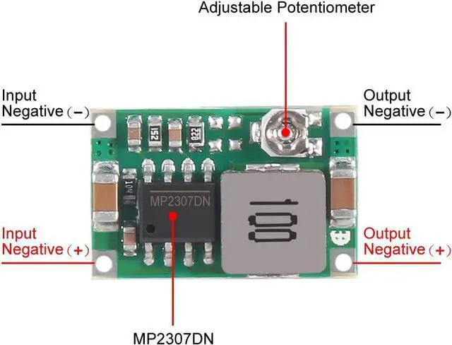 Alt view image 3 of 7 - 20pcs Mini 360 Buck Converter Mini 360 3A DC-DC Adjustable Voltage 4.75V-23V to 1V-17V Step Down Power Converter Mini360 Buck Module