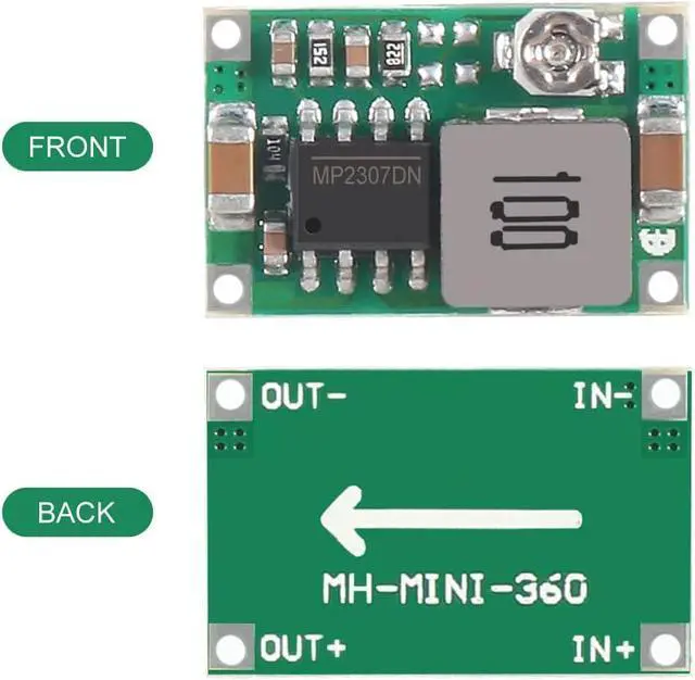 Alt view image 2 of 7 - 20pcs Mini 360 Buck Converter Mini 360 3A DC-DC Adjustable Voltage 4.75V-23V to 1V-17V Step Down Power Converter Mini360 Buck Module