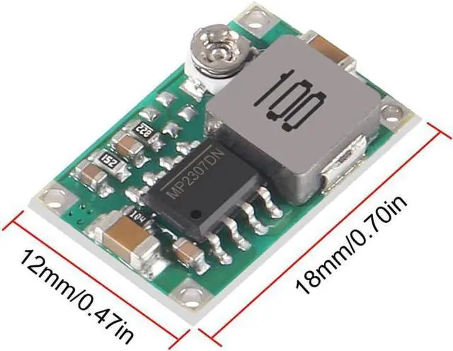 Alt view image 6 of 7 - 20pcs Mini 360 Buck Converter Mini 360 3A DC-DC Adjustable Voltage 4.75V-23V to 1V-17V Step Down Power Converter Mini360 Buck Module
