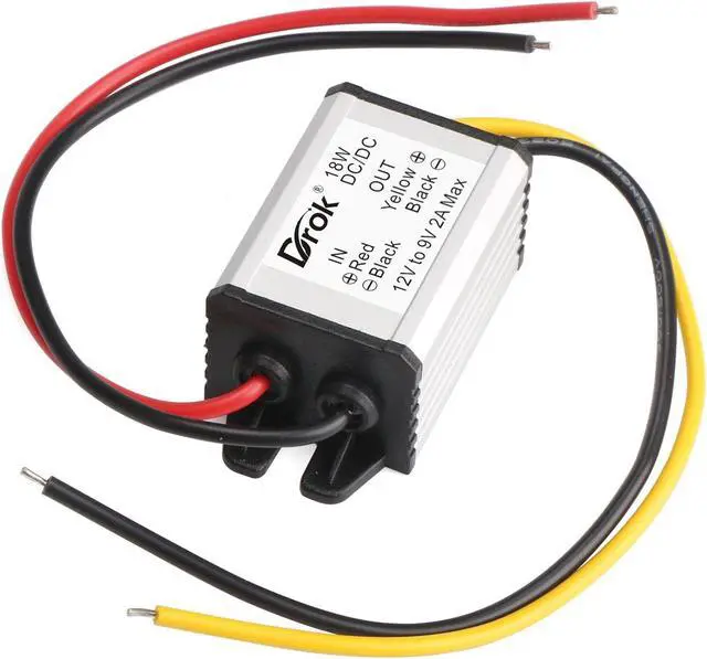 Main image of DROK 12V to 9V 2A 18W DC-DC Buck Power Converter Voltage Regulator Transformer Voltage Step Down Power Supply Module Waterproof