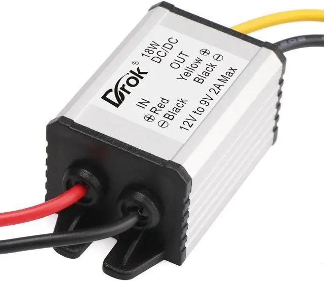 Alt view image 4 of 7 - DROK 12V to 9V 2A 18W DC-DC Buck Power Converter Voltage Regulator Transformer Voltage Step Down Power Supply Module Waterproof