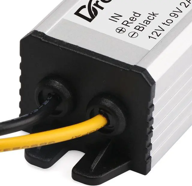 Alt view image 7 of 7 - DROK 12V to 9V 2A 18W DC-DC Buck Power Converter Voltage Regulator Transformer Voltage Step Down Power Supply Module Waterproof