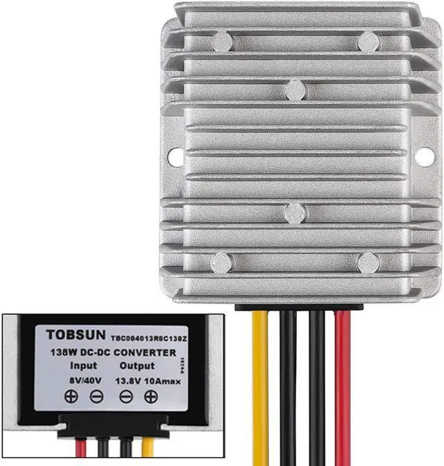Main image of Golf CART Voltage Reducer Automatic Buck Boost Converter DC 8V-40V to 13.8V 10A Step Down Up Regulator Waterproof Module Transformer