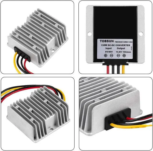 Alt view image 2 of 7 - Golf CART Voltage Reducer Automatic Buck Boost Converter DC 8V-40V to 13.8V 10A Step Down Up Regulator Waterproof Module Transformer