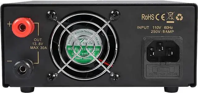 Alt view image 4 of 5 - Universal Compact Ham Radio Power Supply 30A DC 13.8V Fixed Output-Noise Offset Home Lab Bench top Converter for Mobile Transceiver, Switching Power Supply with Display for AnyTone & TYT Radio