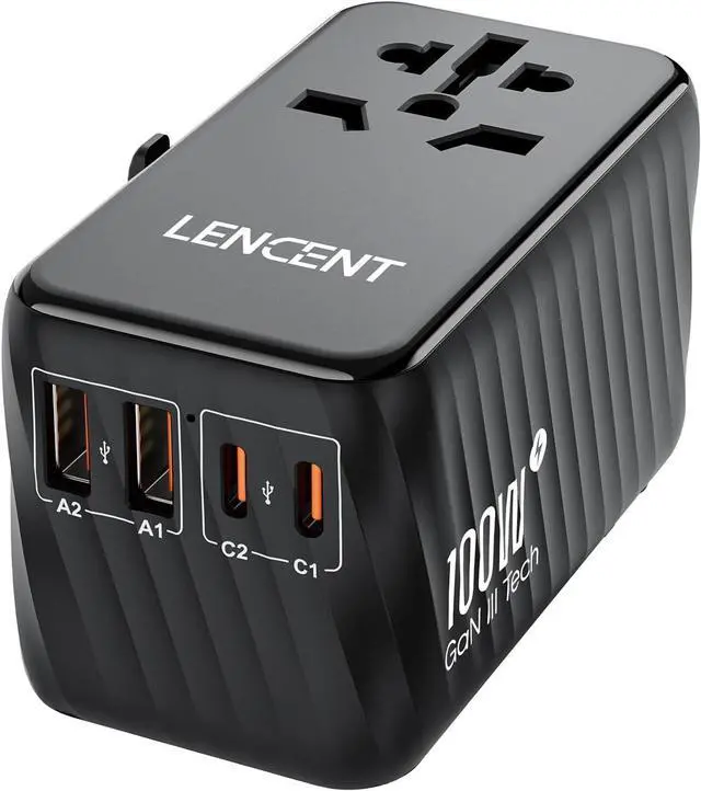 Main image of 140W Universal Travel Adapter, International Plug Adaptor, GaN Fast Charger with 3 PD3.1 Type C+1 QC USB A, All in One Travel Essentials, Worldwide Plug Adapter for USA/UK/EU/AU, White