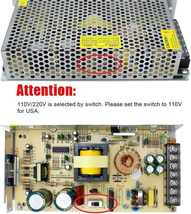 Alt view image 4 of 7 - JOYLIT DC 24V 5A 120W Power Supply Adapter, AC 110V / 220V to DC 24V 5amp Converter Universal Regulated Switching Transformer for LED Lights, CCTV Security Sytem, 3D Printer