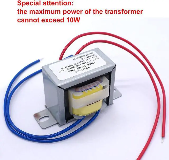 Alt view image 2 of 6 - Weideer Input AC 110V 50/60HZ Output AC 12V 10VA Transformer - Single Phase for Lighting & Audio Power Supplies - K-001