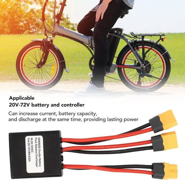 Alt view image 3 of 7 - Dual Battery Connector, 20V-72V 40A Electric Bike, Double Battery Discharge Converter Adapter Batter Capacity in Parallel Equalization Module (40A)