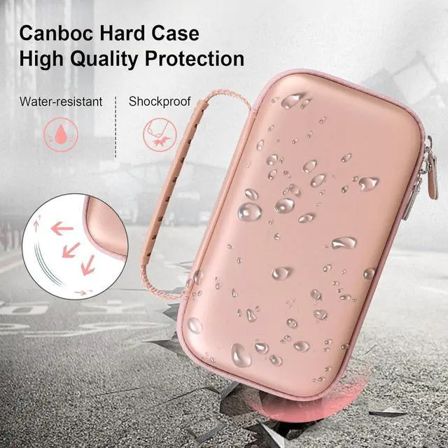 Alt view image 4 of 7 - Canboc Travel Carrying Case for Ceptics Universal Travel Adapter Kit, World Travel Adapter Kit Storage Organizer, Zipper Mesh Bag fit USB Cable, Rose Gold (Case Only)