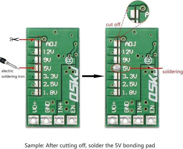 Alt view image 3 of 6 - DROK 24v to 12v Step Down Converter 10pcs, Mini Voltage Reducer DC 4.5-24V to 5V, Buck Converter 12V to 5V Board 3A, Volt Step Down Transformer Power Supply Module
