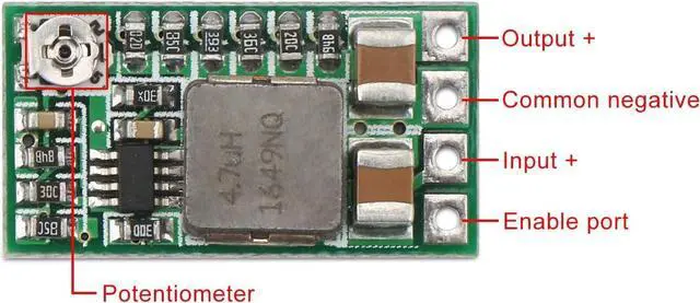 Alt view image 2 of 6 - DROK 24v to 12v Step Down Converter 10pcs, Mini Voltage Reducer DC 4.5-24V to 5V, Buck Converter 12V to 5V Board 3A, Volt Step Down Transformer Power Supply Module