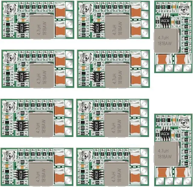 Alt view image 6 of 6 - DROK 24v to 12v Step Down Converter 10pcs, Mini Voltage Reducer DC 4.5-24V to 5V, Buck Converter 12V to 5V Board 3A, Volt Step Down Transformer Power Supply Module