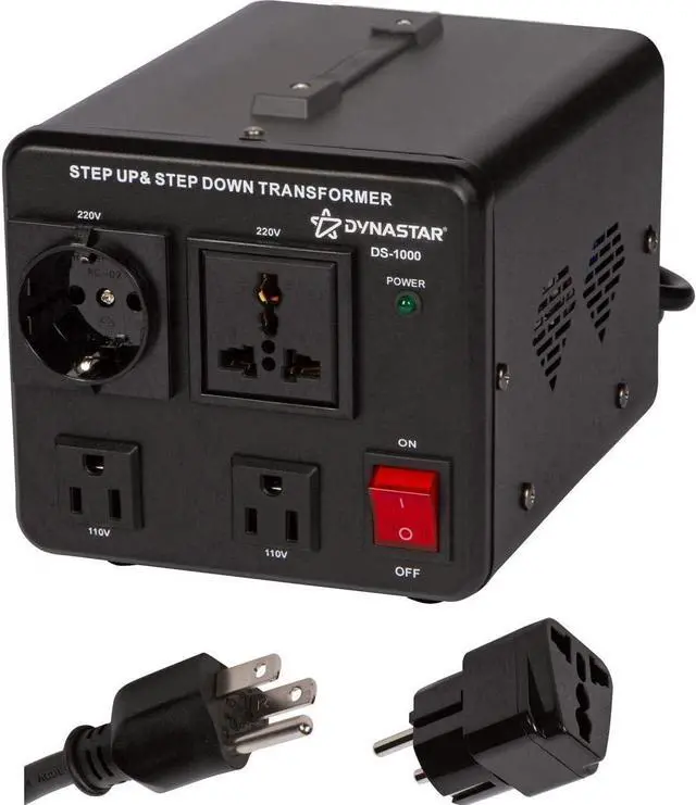 Main image of Dynastar Step Up & Step Down Voltage Converter and Transformer, 110-220 to 220-240 Volts; Heavy Duty, Extra Durable Lifetime Coil, 5-Year-Warranty, 1000 Watts