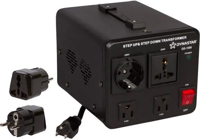 Alt view image 2 of 7 - Dynastar Step Up & Step Down Voltage Converter and Transformer, 110-220 to 220-240 Volts; Heavy Duty, Extra Durable Lifetime Coil, 5-Year-Warranty, 1000 Watts